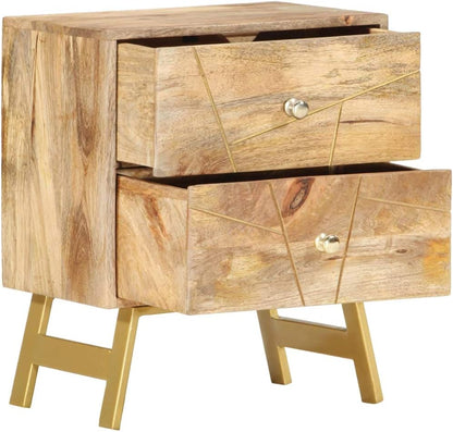 FAMIROSA Bedside Cabinet 15.7x11.8x19.7 Solid Mango Wood