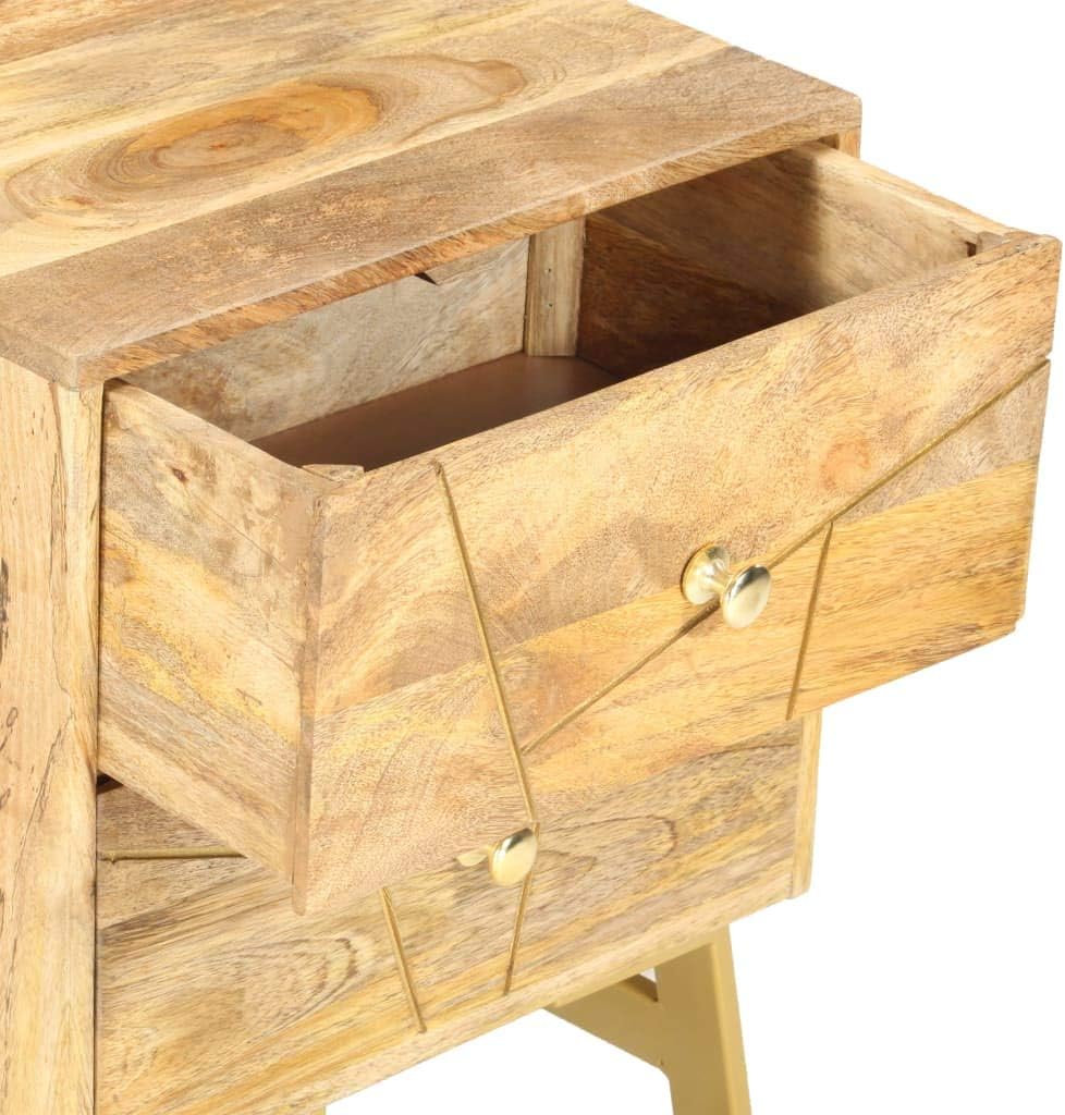 FAMIROSA Bedside Cabinet 15.7x11.8x19.7 Solid Mango Wood