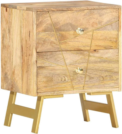 FAMIROSA Bedside Cabinet 15.7x11.8x19.7 Solid Mango Wood